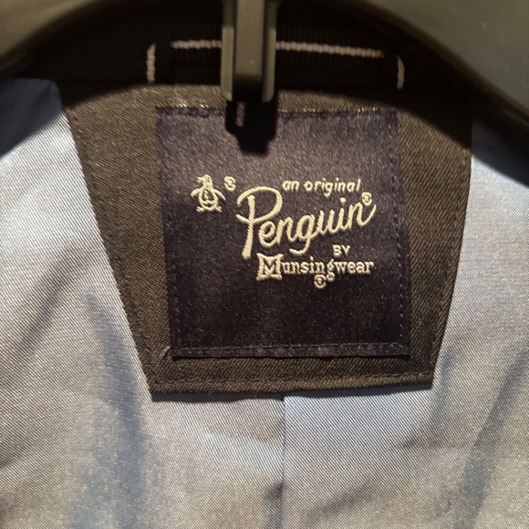 Original Penguin Osmans Wool Blend Slim Fit Suit Jacket Blazer Charcoal 42R NWT - Picture 5 of 6